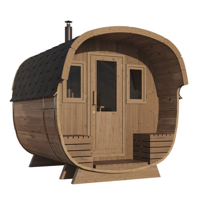 Sauna Icon 292 Outdoor For 6 people / Harvia electric or wood-burning stove / High-quality Scandinavian spruce (Thermowood)