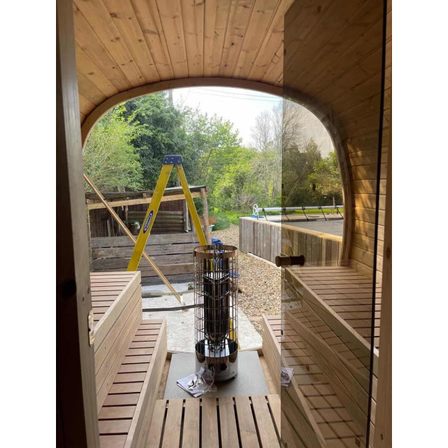 Icon 400 Garden Sauna For 8 Persons / Electric or Wood-Fired Harvia Stove / High-Quality Scandinavian Spruce (Thermowood)