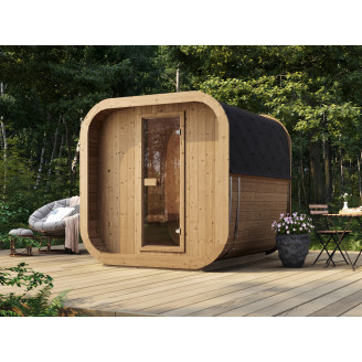 Icon 200 S Garden Sauna For 4 Persons / Electric or Wood-Fired Harvia Stove / High-Quality Scandinavian Spruce (Thermowood)