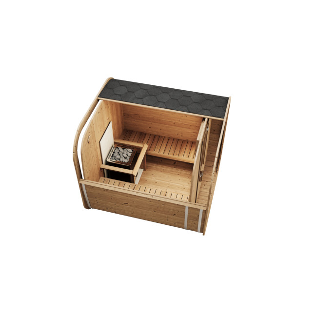 Icon 200 S Garden Sauna For 4 Persons / Electric or Wood-Fired Harvia Stove / High-Quality Scandinavian Spruce (Thermowood)