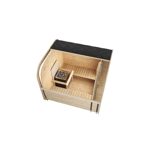 Icon 200 S Garden Sauna For 4 Persons / Electric or Wood-Fired Harvia Stove / High-Quality Scandinavian Spruce (Thermowood)