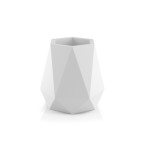 White Flavi garden pot with lighting