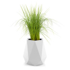 White Flavi garden pot with lighting
