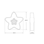 LAMPA DZIECIĘCA LED NIEBIESKA GWIAZDKA 36W + PILOT DL-H02