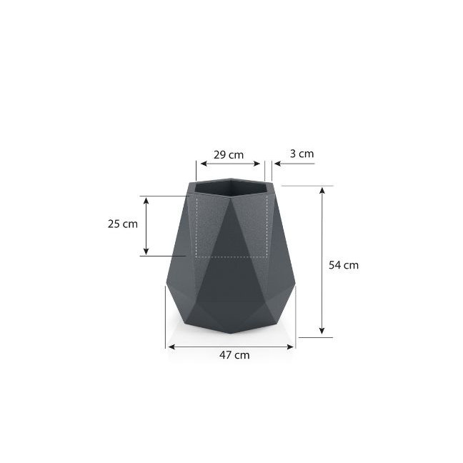 White Flavi garden pot with lighting