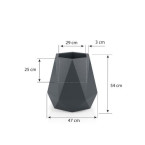 White Flavi garden pot with lighting