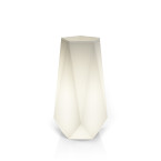White Siena garden pot with lighting
