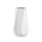 White Siena garden pot with lighting