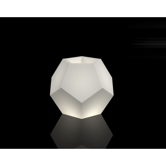 Alma white garden pot with lighting