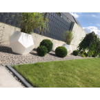 Alma white garden pot with lighting