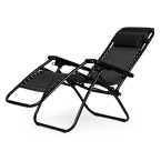Zero Gravity Beach Garden Lounger Chair | Adjustable backrest for patio or balcony Beige/Black/Blue/Grey