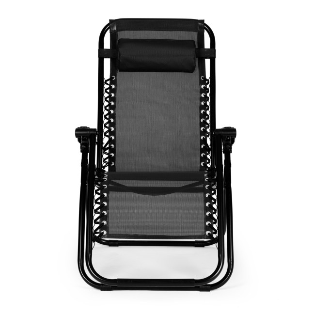 Zero Gravity Beach Garden Lounger Chair | Adjustable backrest for patio or balcony Beige/Black/Blue/Grey