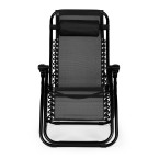 Zero Gravity Beach Garden Lounger Chair | Adjustable backrest for patio or balcony Beige/Black/Blue/Grey