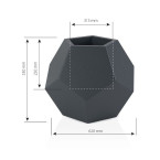 Alma white garden pot with lighting