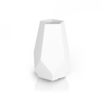 White garden pot bari with lighting