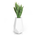 White garden pot bari with lighting