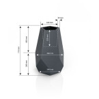 White garden pot bari with lighting