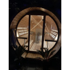 Barrel Sauna 280 Delux (Full Front Glass) Outdoor for 4 persons / Electric or Wood-Burning Heater Harvia 400 / High Quality