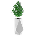 White garden pot Volcano with lighting