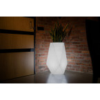 White garden pot Volcano with lighting