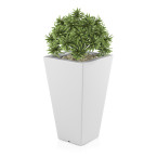 White Slim garden pot with lighting