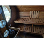 Oval Sauna Frodo 300 Outdoor for 8 people / Electric or Wood Burning Harvia Stove / High Quality Heat Treated Spruce