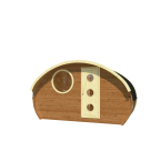 Oval Sauna Frodo 240 Outdoor for 8 people / Electric or Wood Burning Harvia Stove / High Quality Heat Treated Spruce