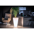 Designer pot monumo vaso white with lighting