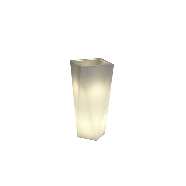 Designer pot monumo vaso white with lighting