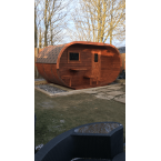 Oval Classic Garden Sauna for 5 people / Electric or Wood Burning Harvia Stove / High Quality Heat Treated Scandinavian Spruce
