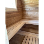 Oval Classic Garden Sauna for 5 people / Electric or Wood Burning Harvia Stove / High Quality Heat Treated Scandinavian Spruce