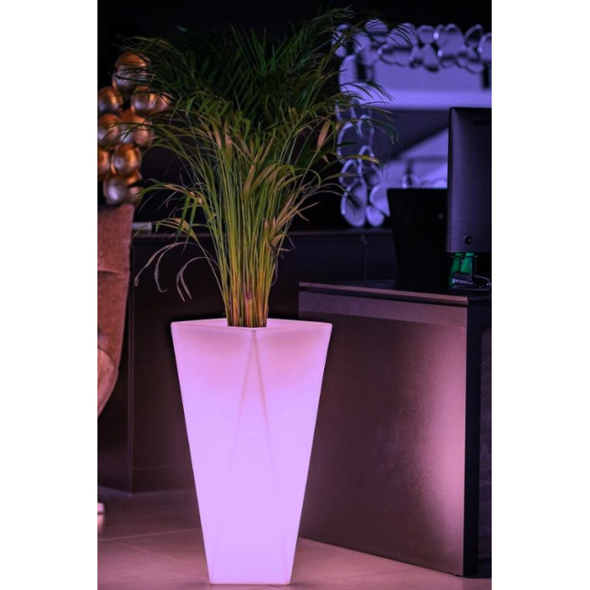 Designer pot monumo vaso white with lighting