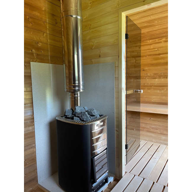 Oval Classic Garden Sauna for 5 people / Electric or Wood Burning Harvia Stove / High Quality Heat Treated Scandinavian Spruce