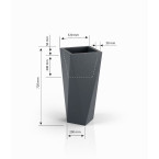 Designer pot monumo vaso white with lighting