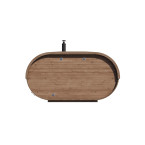 Oval Sauna Raiki Outdoor for 4 people / Electric or Wood Burning Harvia Stove / High Quality Heat Treated Scandinavian Spruce