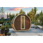 Outdoor sauna Susi 160 for 2-3 persons / Electric heating only / High-quality Nordic spruce (Pine Thermal Wood) | Wellness