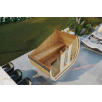 Outdoor sauna Susi 160 for 2-3 persons / Electric heating only / High-quality Nordic spruce (Pine Thermal Wood) | Wellness