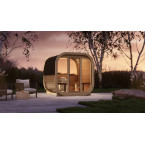 Sauna zewnętrzna Eke 220 dla 4-6 osób / Tylko ogrzewanie elektryczne / Wysokiej Jakości Świerk Nordycki ( Sosnowe Termiczne)