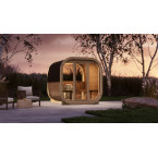 Sauna zewnętrzna Eke 220 dla 4-6 osób / Tylko ogrzewanie elektryczne / Wysokiej Jakości Świerk Nordycki ( Sosnowe Termiczne)