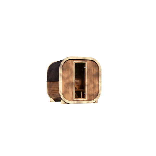 Sauna zewnętrzna Eke 220 dla 4-6 osób / Tylko ogrzewanie elektryczne / Wysokiej Jakości Świerk Nordycki ( Sosnowe Termiczne)