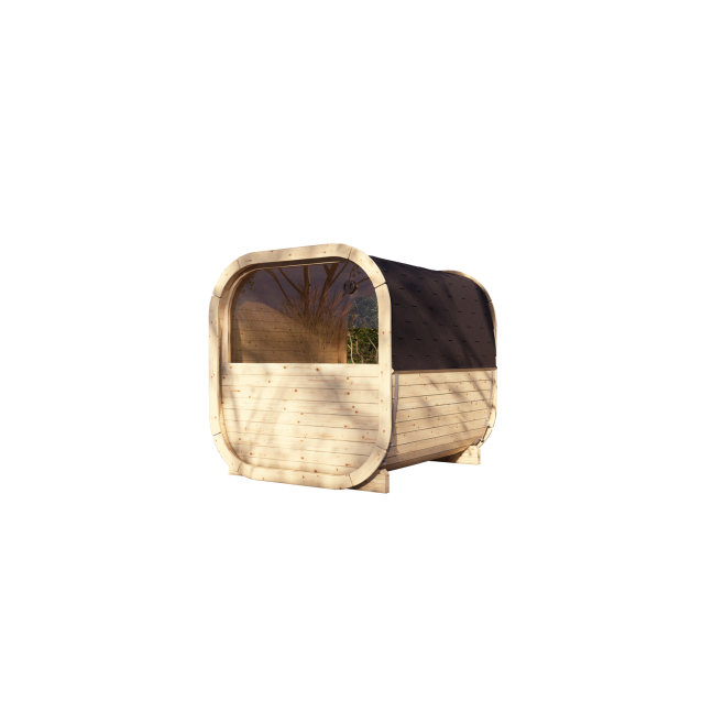 Sauna zewnętrzna Eke 220 dla 4-6 osób / Tylko ogrzewanie elektryczne / Wysokiej Jakości Świerk Nordycki ( Sosnowe Termiczne)