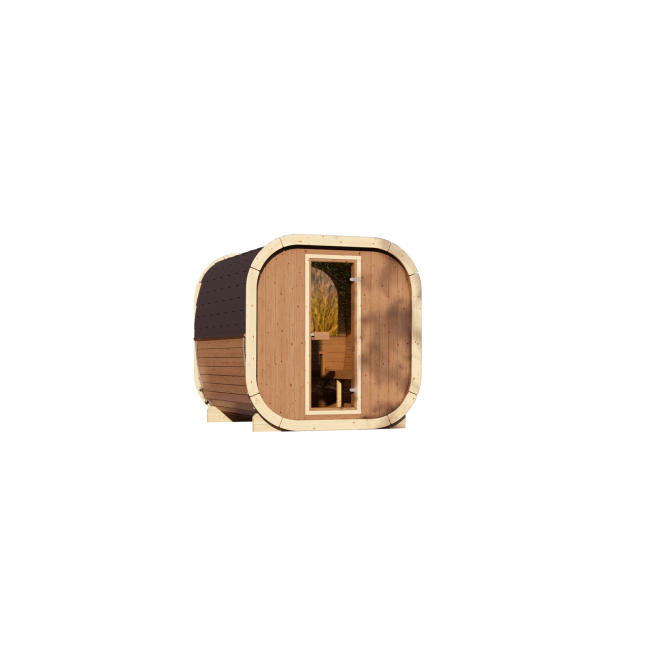 Sauna zewnętrzna Eke 220 dla 4-6 osób / Tylko ogrzewanie elektryczne / Wysokiej Jakości Świerk Nordycki ( Sosnowe Termiczne)