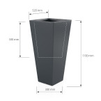 Designer Monumo Slim Line M pot with lighting