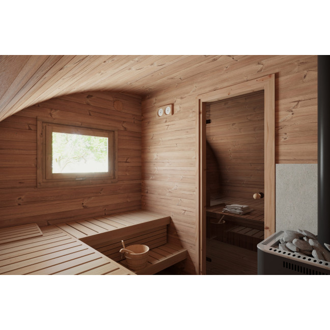 Oval Sauna Frodo 500 Outdoor for 8 people / Electric or Wood Burning Harvia Stove / High Quality Heat Scandinavian