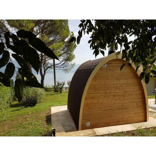 Pod 300 Garden Sauna / Harvia Electric or Wood-Burning Stove / High-Quality Scandinavian Spruce (Thermowood) | Wellness