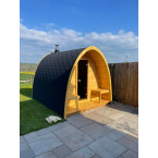 Pod 300 Garden Sauna / Harvia Electric or Wood-Burning Stove / High-Quality Scandinavian Spruce (Thermowood) | Wellness