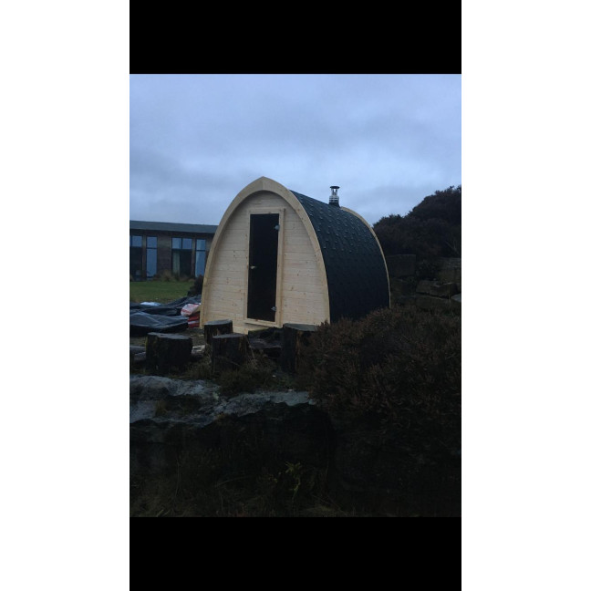 Pod 300 Garden Sauna / Harvia Electric or Wood-Burning Stove / High-Quality Scandinavian Spruce (Thermowood) | Wellness