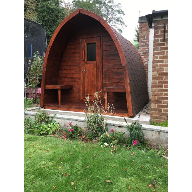 Pod 300 Garden Sauna / Harvia Electric or Wood-Burning Stove / High-Quality Scandinavian Spruce (Thermowood) | Wellness