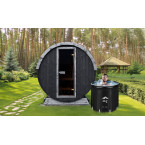 Outdoor Terrace Sauna / Harvia Electric Stove or WIFI Stove / High Quality Scandinavian Spruce (Thermowood) | Wellness