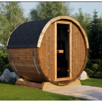 Outdoor Terrace Sauna / Harvia Electric Stove or WIFI Stove / High Quality Scandinavian Spruce (Thermowood) | Wellness